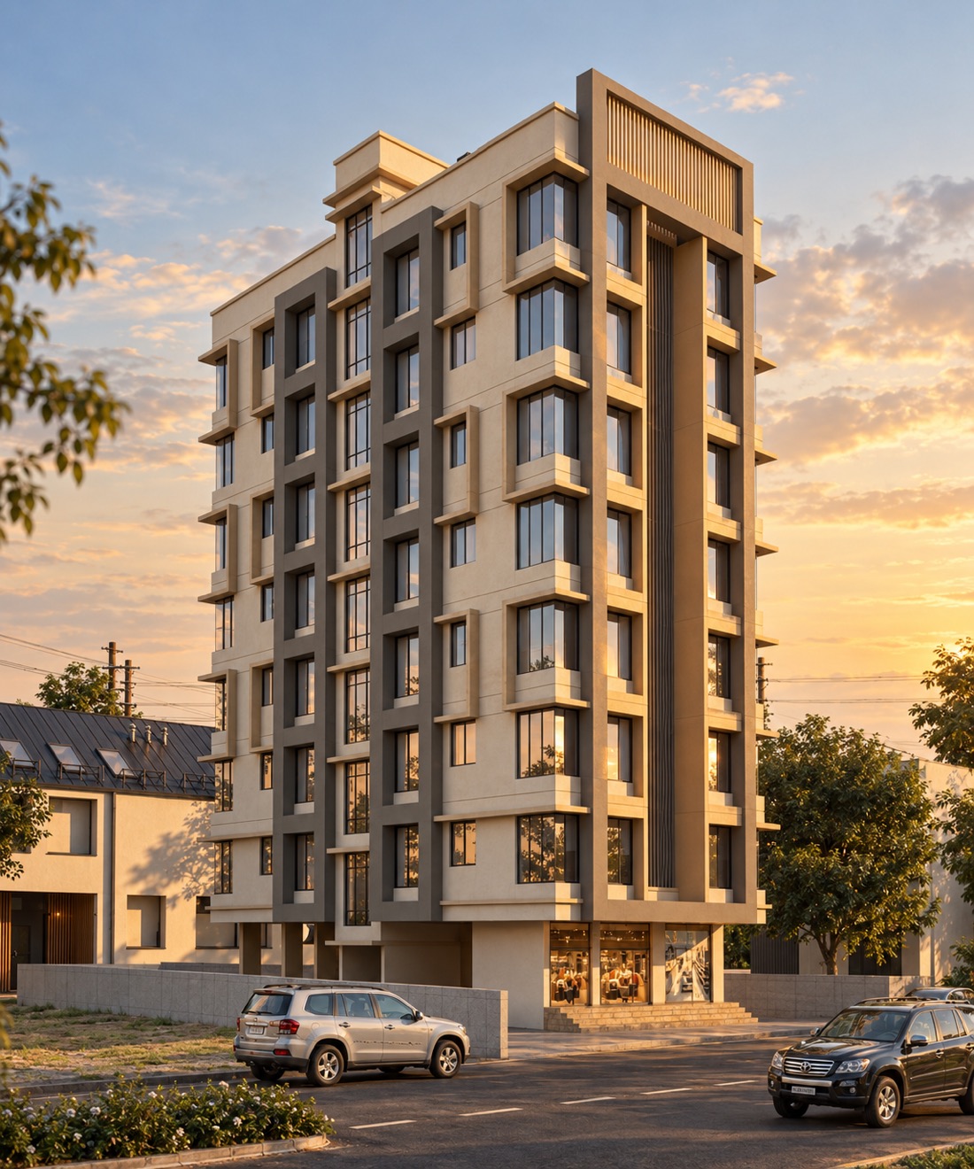 Evergreen House in daylight